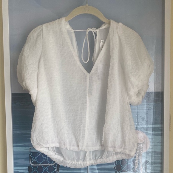 NWT ASTR the Label, Bubble Sleeve Gauze Top, Medium - Picture 2 of 9